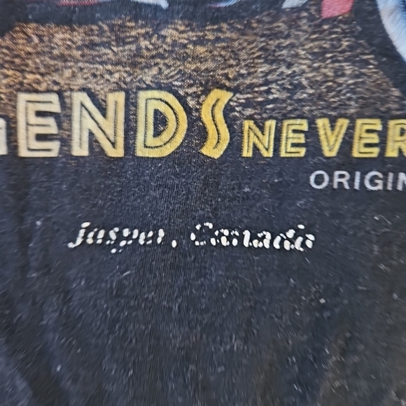Roman Tiriam Mens Black Legends Never Die Graphic T-Shirt XL Jasper Canada 2side - Picture 7 of 7